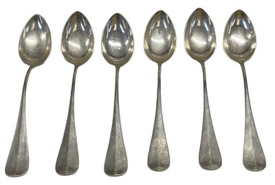 Lot 700 - A set of six German 800 standard silver...