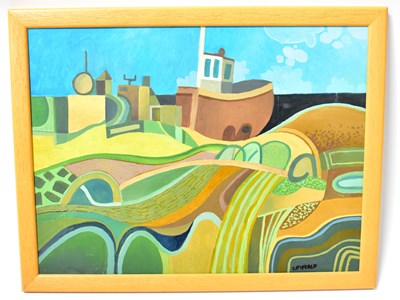 Lot 579 - COLIN FIFIELD (1940-2022); two acrylics on...