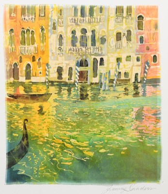 Lot 1214 - JENNY SANDERS; batik on silk, ‘White House...