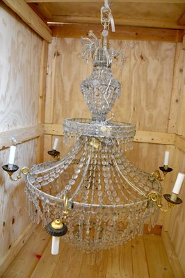 Lot 620 - A decorative two-tier four branch chandelier...