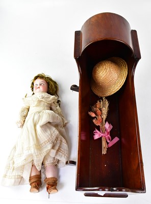 Lot 650 - SIMON HALBIG; a bisque head doll, no. 370 3/0,...