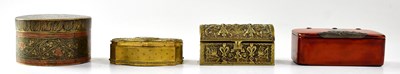 Lot 439 - Four pillboxes comprising a 19th century...