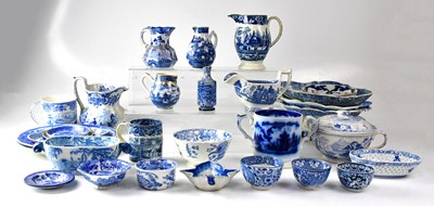 Lot 364 - A collection of blue and white 19th and 20th...