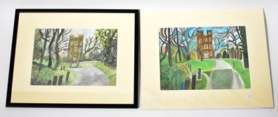 Lot 584 - COLIN FIFIELD (1940-2022); two gouaches, both...