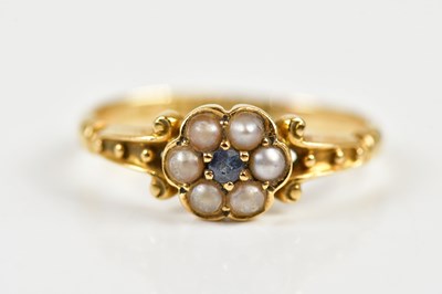 Lot 136 - A Victorian 18ct yellow gold seed pearl and...