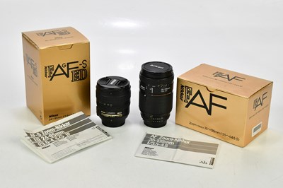 Lot 490 - NIKON; two Nikkor lenses, comprising a...