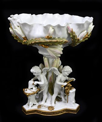 Lot 556 - MOORE BROS; a 19th century centrepiece, the...