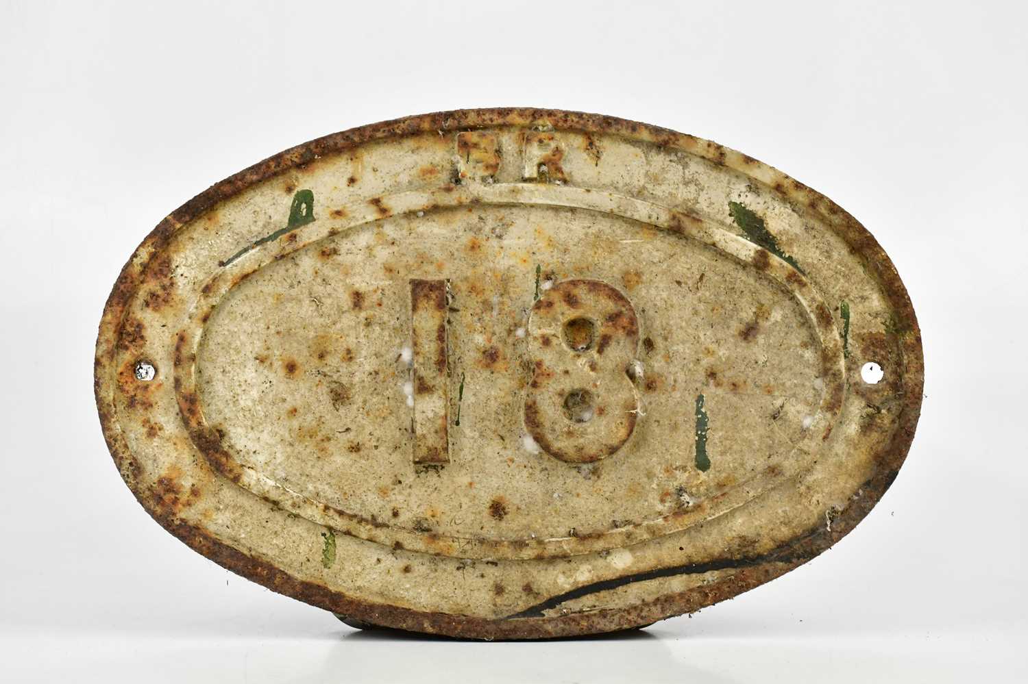Lot 1443 - BRITISH RAIL; an oval cast iron plaque...
