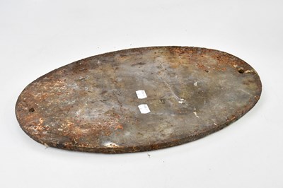 Lot 1443 - BRITISH RAIL; an oval cast iron plaque...