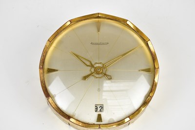 Lot 1332 - JAEGER-LECOULTRE; a brass cased eight day...