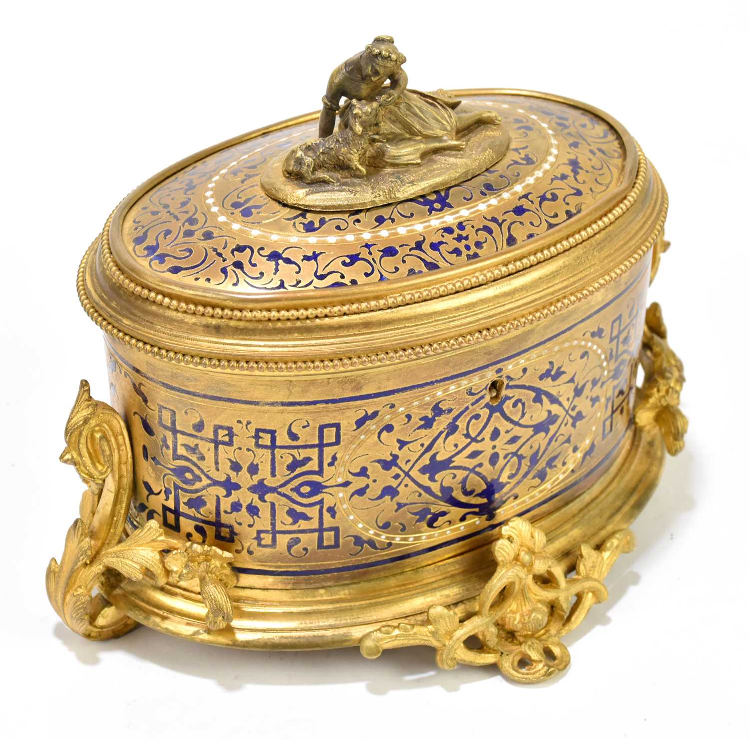 Lot 6 - TAHAN; a late 19th century French gilt metal
