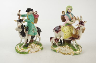 Lot 809 - DERBY; a pair of 19th century figures, Count...