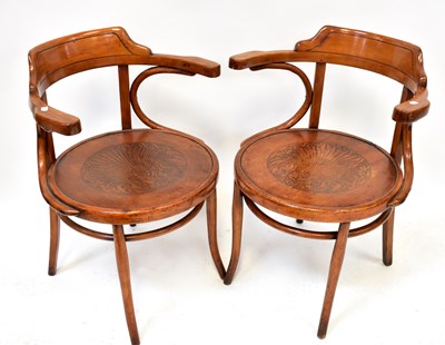 Lot 71 - A pair of Thonet bentwood open armchairs (2).