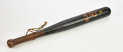 Lot 1395 - A Victorian painted truncheon, 44cm.