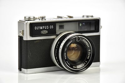 Lot 417 - OLYMPUS; an Olympus 35 LC rangefinder camera,...