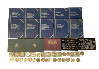 Lot 901 - A group of ten cased coin albums, including...