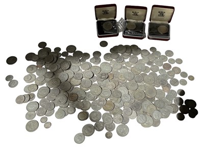 Lot 902 - Three cased 1973 silver fifty pence coins and...