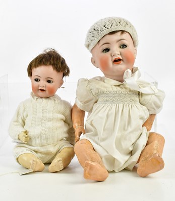 Lot 115 - SIMON & HALBIG; two German bisque headed dolls...