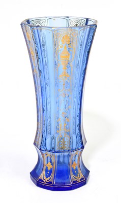 Lot 475 - A 19th century Bohemian decagon shaped vase...