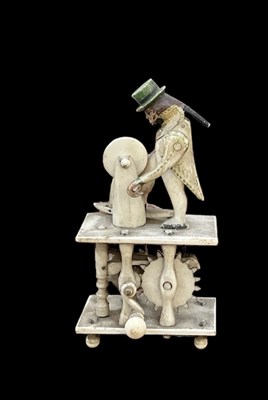 Lot 248 - A Napoleonic prisoner of war carved bone...