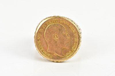 Lot 69 - A 9ct yellow gold Edward VII full sovereign...