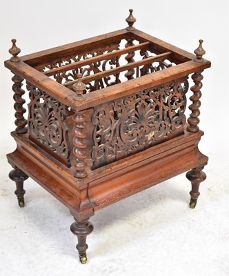 Lot 56 - A 19th century rosewood Canterbury with...