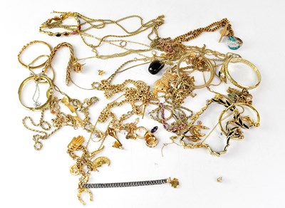 Lot 928 - A group of gold-coloured costume jewellery...