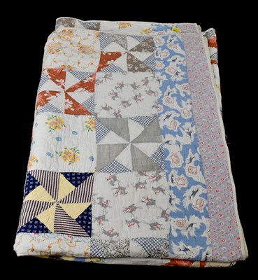 Lot 1536 - An American Frontier period pioneer patchwork...