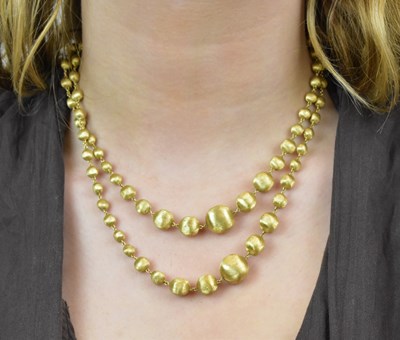 Lot 1119 - MARCO BICEGO; an 18ct satin finish yellow gold...