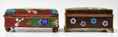 Lot 187 - ANDO JUBEI CO; a cloisonné covered box, the...