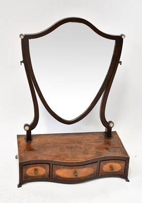 Lot 106 - A 19th century shield-shaped swing toilet...