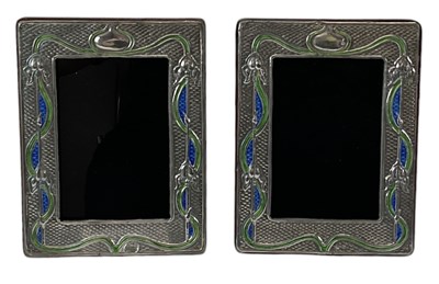 Lot 613 - A pair of sterling silver Art Nouveau style...