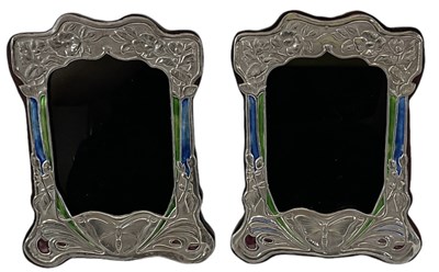 Lot 1133 - A pair of sterling silver Art Nouveau style...