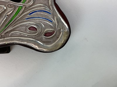 Lot 739 - A pair of sterling silver Art Nouveau style...