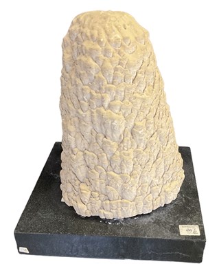 Lot 240 - A stalagmite on marble base, height 45cm...