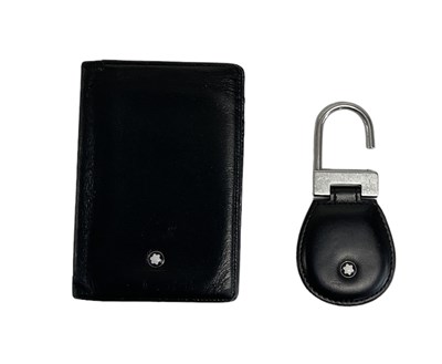 Lot 401 - MONTBLANC; a leather wallet and leather...