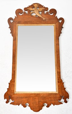 Lot 100 - A 19th century mahogany fretwork wall mirror...