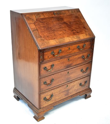 Lot 52 - A George III mahogany bureau with fitted...