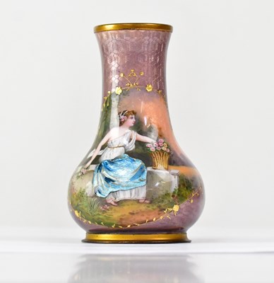 Lot 299 - A cloisonné vase decorated with image of a...