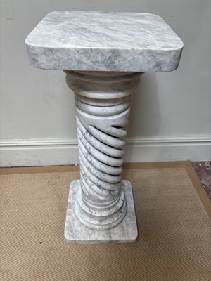 Lot 250 - A contemporary marble jardiniere stand with...