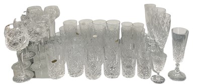 Lot 481 - A quantity of crystal glass including twenty...