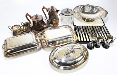 Lot 247 - A small collection of silver plate to include...