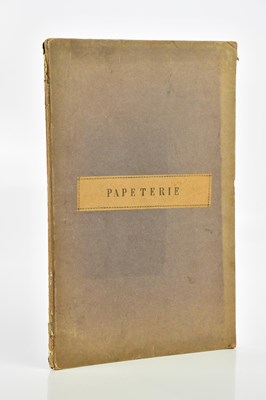 Lot 13 - PAPETERIE, thirteen plates of paper...