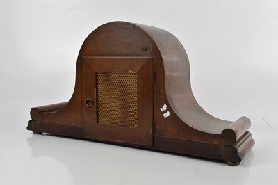 Lot 1381 - A Victorian ebonised mantel clock, the drum...