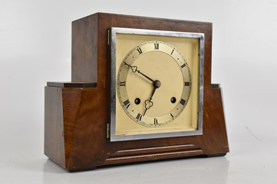 Lot 1381 - A Victorian ebonised mantel clock, the drum...