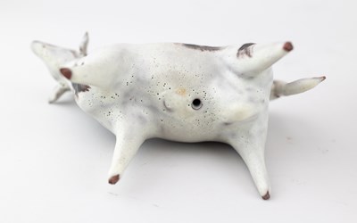 Lot 645 - TESSA FUCHS (1936-2012); two tin glazed...