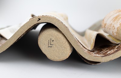Lot 453 - LYN LOVITT (born 1941); a stoneware flower...