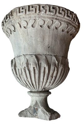 Lot 108 - A large composite stone urn/planter, with...