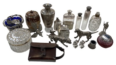 Lot 603 - A group of silver plated items including two...