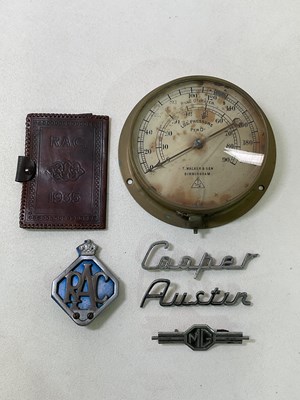 Lot 49 - A group of motoring memorabilia including a...